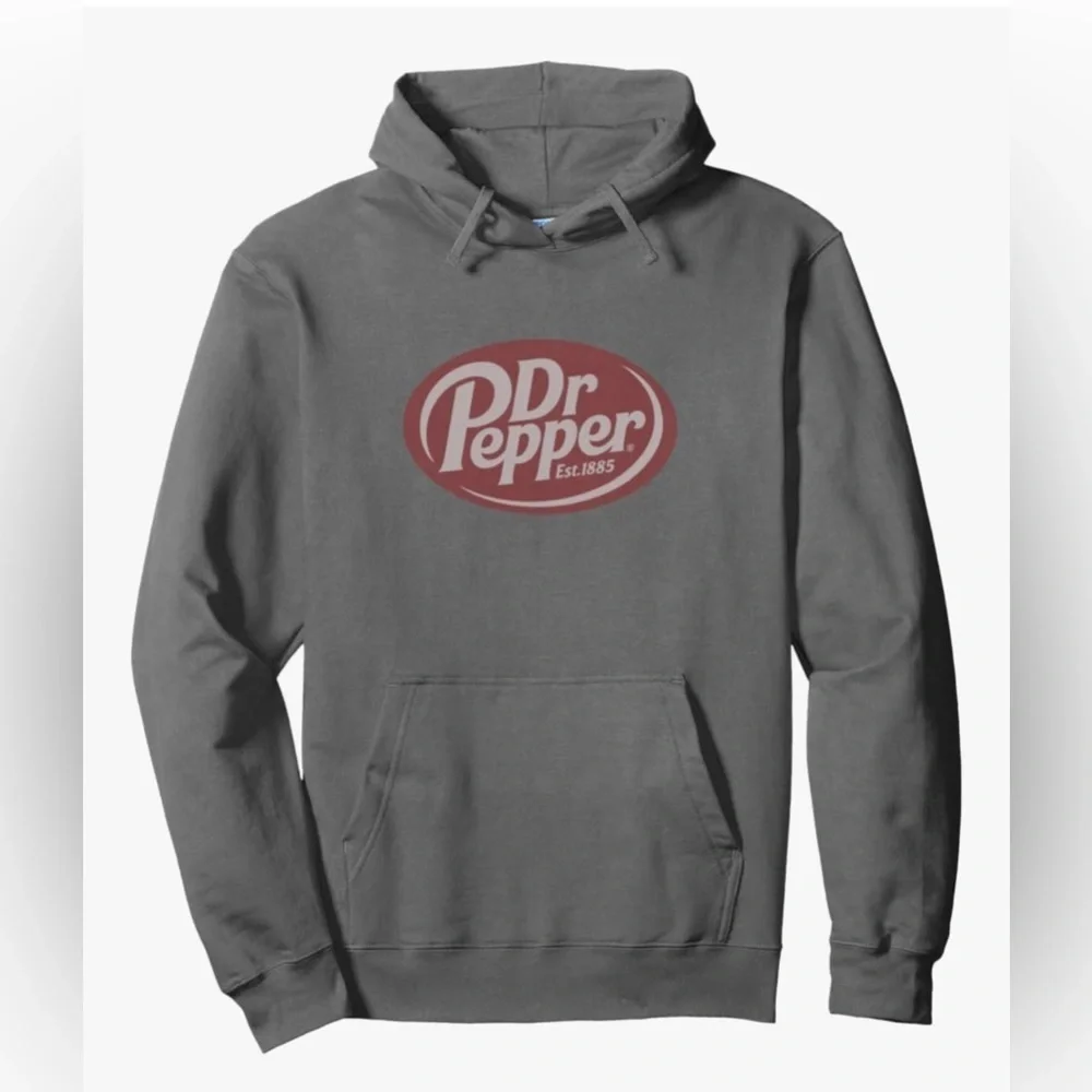 Dr. Pepper Classic Red & White Soda Pop Logo Pullover Hoodie